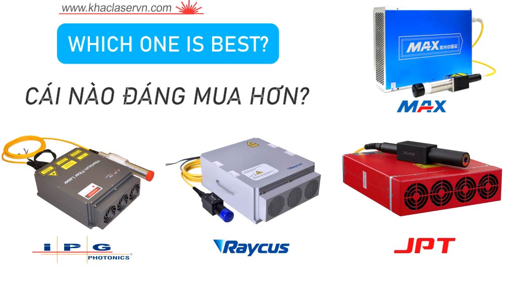So sánh nguồn laser Raycus, JPT, IPG, Max